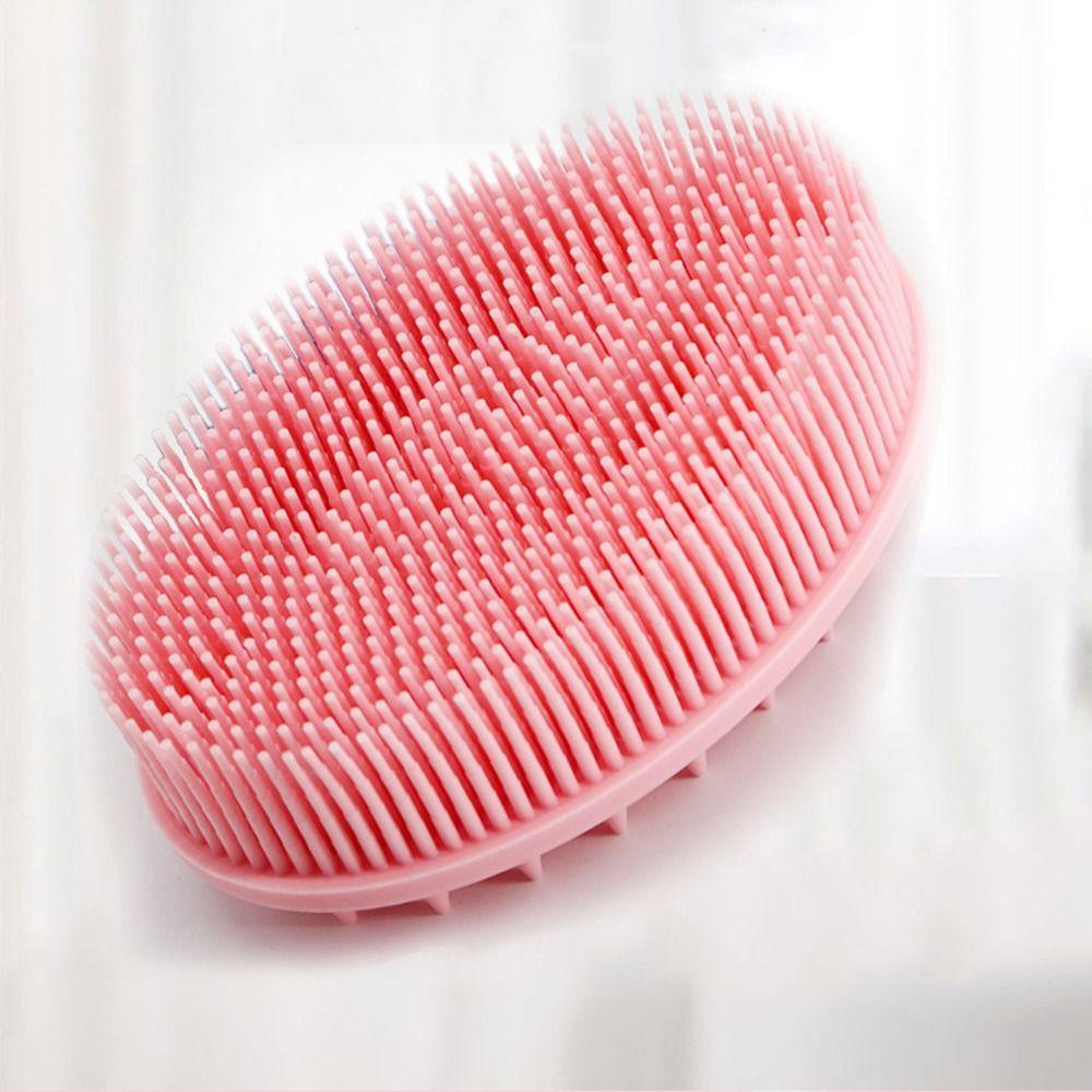 Bàn chải tắm silicon LACYES, Bàn chải tắm tẩy tế bào chết ướt và khô, Bàn chải gội hai mặt mềm mại di động dành cho bé tập luyện cảm ứng dành cho nam