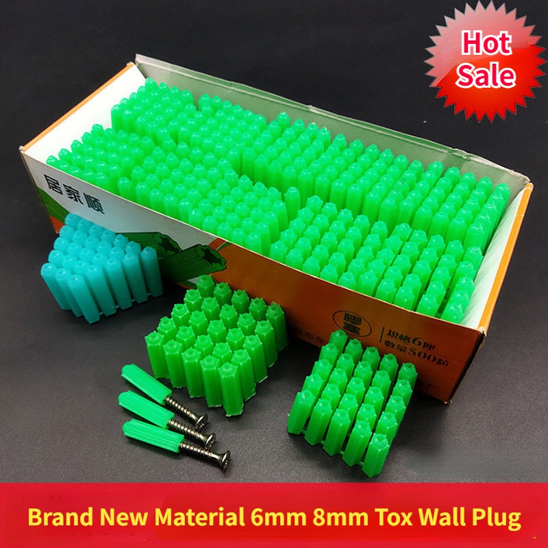 Ốc Vít Nhựa Cao Su m6 m8 Nối Dài Tường Kèm Chốt Chặn Chuyên Dụng 6mm 8mm