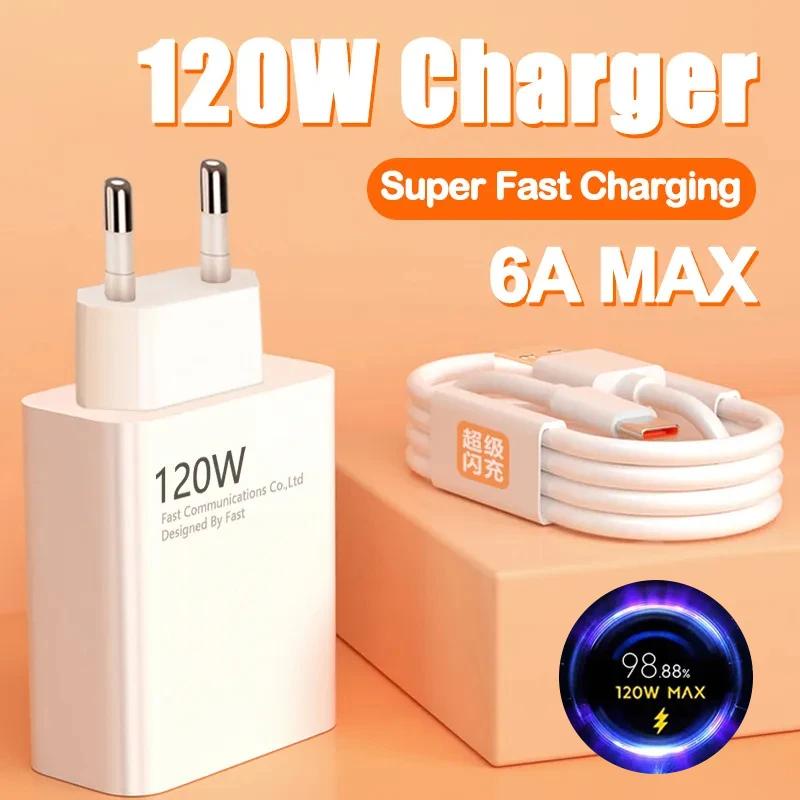 Chargeur 120 W Pour Xiaomi Câble De Charge Rapide 1 M