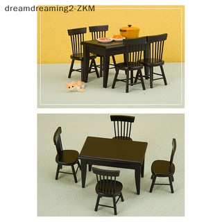 [dreamdreaming] Trang trí nội thất nhà búp bê Mô hình bàn và ghế thủ công Shoog Đạo cụ cảnh [zkm]