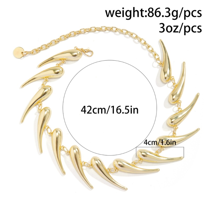 King Vòng cổ choker Đính Đinh Tán Hình Giọt Nước Phong Cách punk Cổ Điển