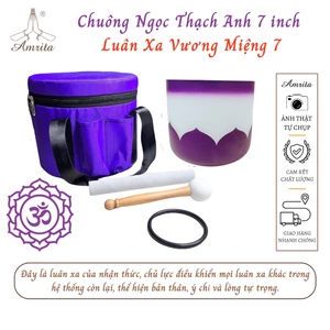 Chuông Ngọc Thạch Anh 7inch note B - chuông pha lê - Crystal Singing Bowl - Sound Healing - Amrita