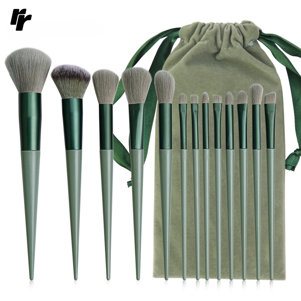 Set 13 Cọ Trang Điểm Lông Mềm 6 Màu Tùy Chọn Cho Người Mới Bắt Đầu