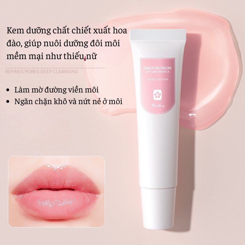 Son Dưỡng Môi Honyuan Vitamin E, Tinh Chất Dưỡng Môi Hoa Đào, Chống Nứt Nẻ Khô Môi, Dưỡng Ẩm & Làm Mờ Viền Môi, Giúp Đôi