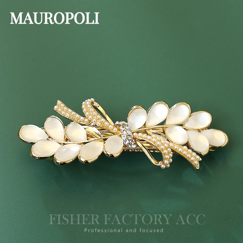 Mauropoli Kẹp lò xo mắt mèo giả phong cách Hàn Quốc nơ ngọt ngào, kẹp ngang/phẳng/lớn sang trọng cho tóc