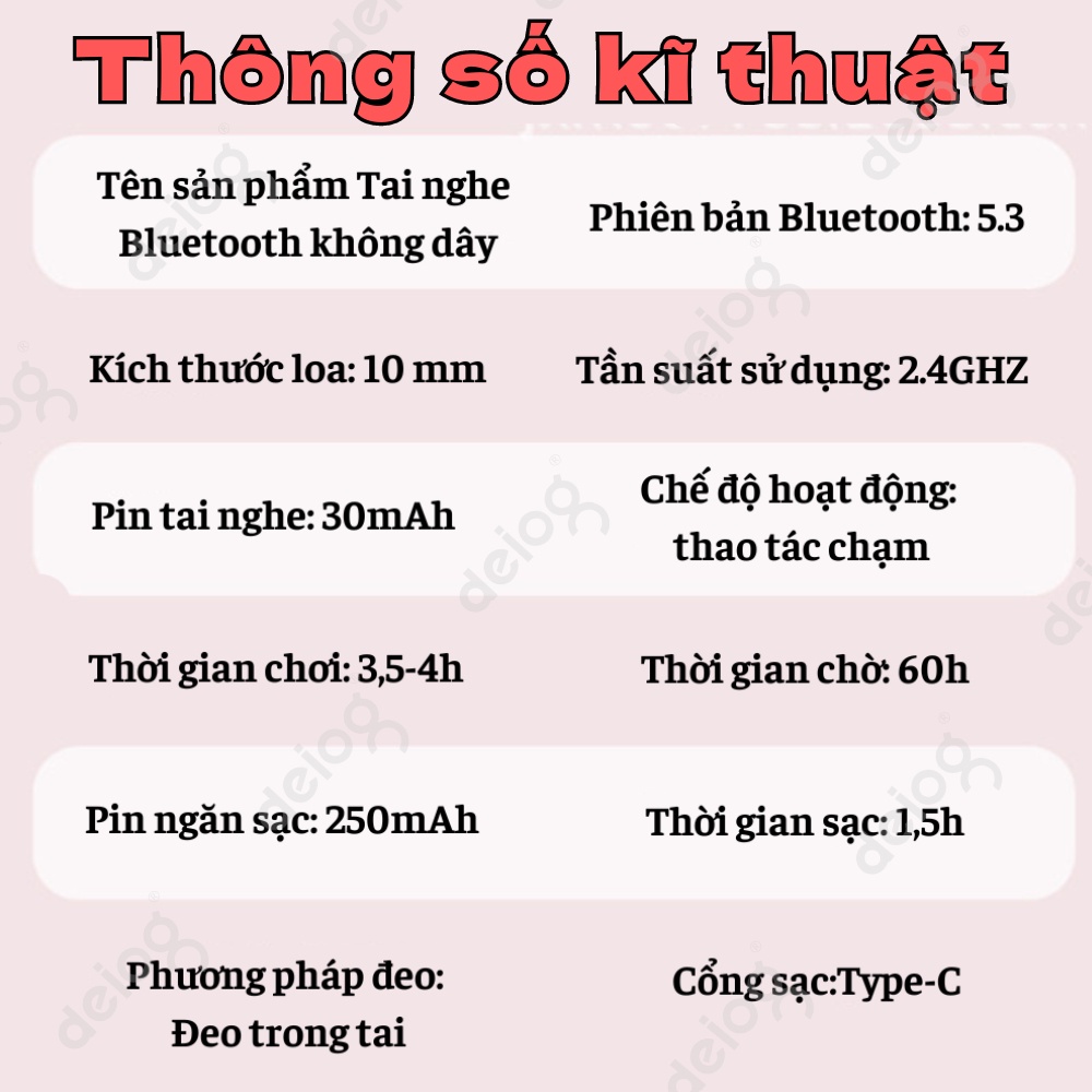 Tai nghe bluetooth TWS K1 hoạt hình thiết kế nhỏ gọn có đệm tai kèm móc khóa chuông cute