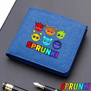 Sprunki Ví Canvas In Hoạt Hình Di Động Có Thể Gập Lại Ví Hoạt Hình Thẻ Ngân Hàng Đồng Xu Dây Kéo Ví Quà Tặng Sinh Nhật Trẻ Em