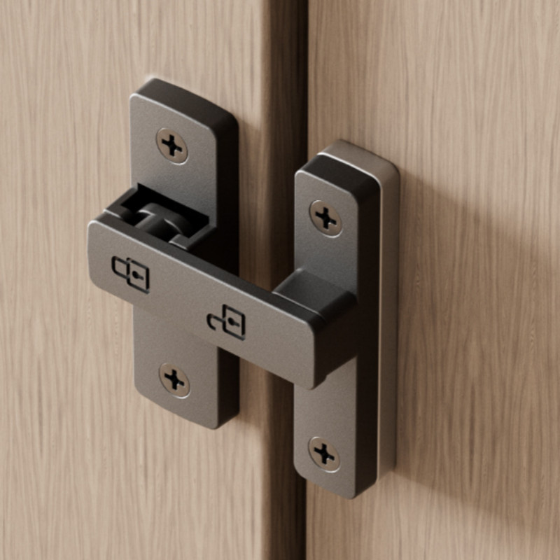 Bộ Chốt Cửa Dạ Quang 180° Chất Lượng Cao, Khóa Cửa Chuyên Nghiệp, Khóa Cửa Trượt Hợp Kim Kẽm