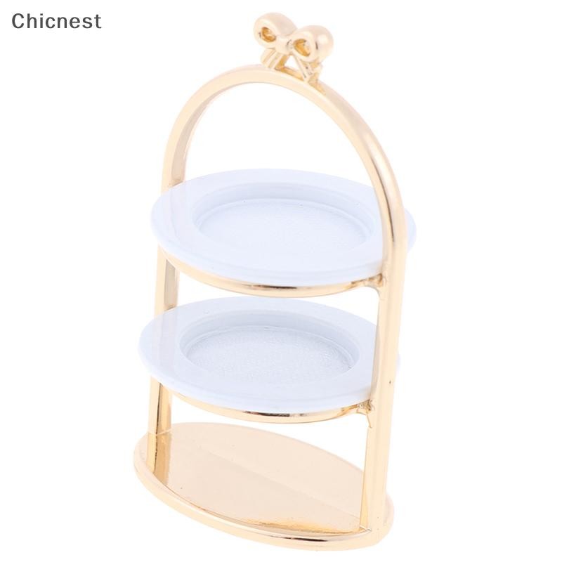 [Chc] 1 / 12 Nhà Búp Bê Thu Nhỏ Món Tráng Miệng Chảo Bánh Đứng Khay Trái Cây Búp Bê Đồ Chơi Nhà Bếp [VN]
