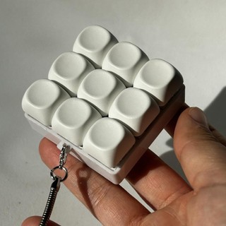 LEAFYHOME Keycap Đồ Chơi Giảm Stress, Móc Khóa Fidget 4/9 Phím, Bàn Phím Mini DIY Thư Giãn Cho Người Lớn