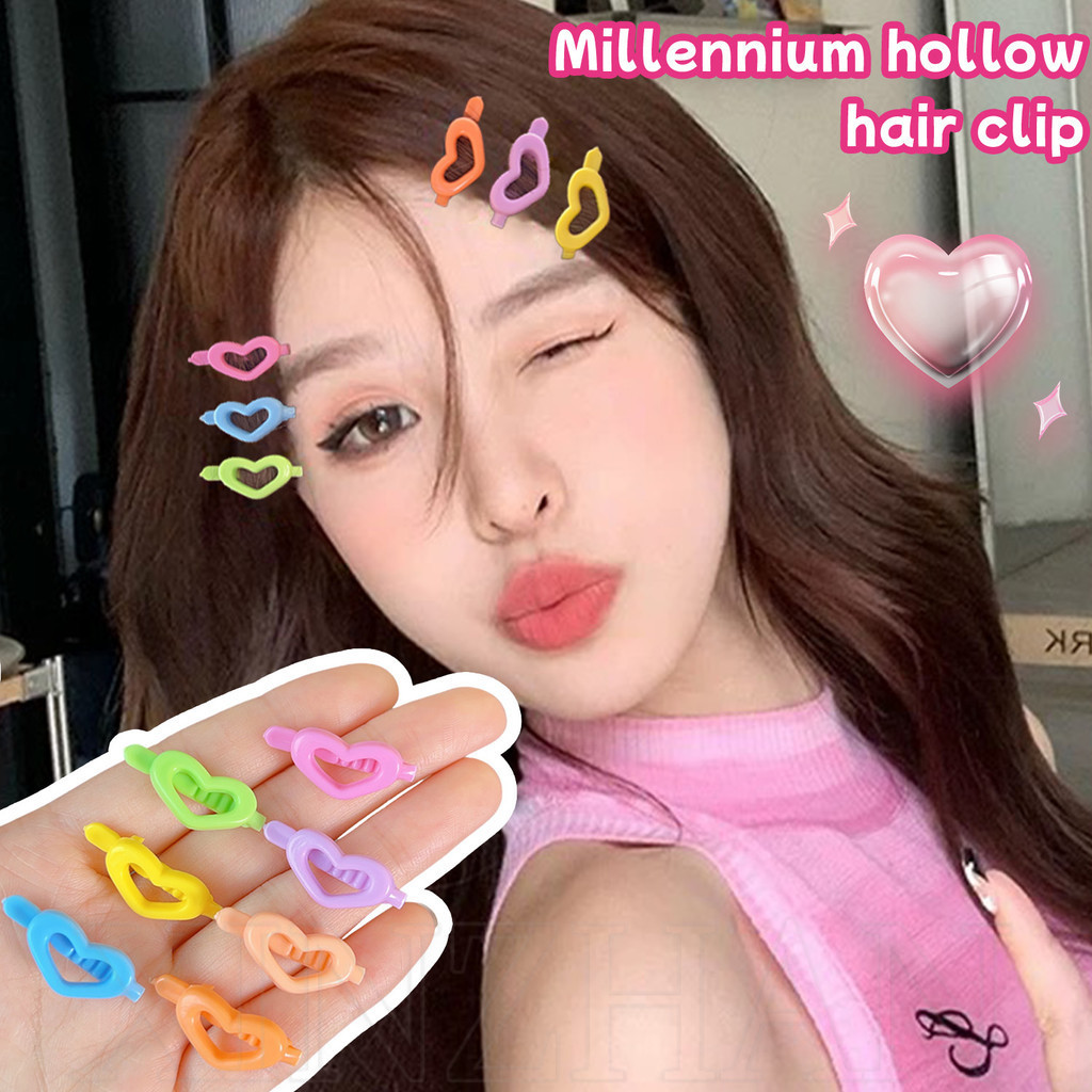 20 Chiếc Kẹp Tóc Trái Tim Mini Rỗng - Y2K Bé Gái Kẹp Tóc Nhỏ Nhiều Màu Sắc - Phụ Kiện Tóc Trẻ Em Hình Tình Yêu Phổ Biến - Phong Cách Dopamine, Thời Trang, Ngọt Ngào Dễ Thương Bên Nổ Bobby Pin