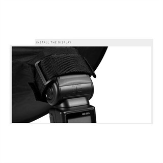 Đa Năng 44cm Tròn Flash Softbox Di Động Có Thể Gập Lại Phong Cách Speedlite Khuếch Tán Phản Quang Dây Đeo Cho Camera Flash