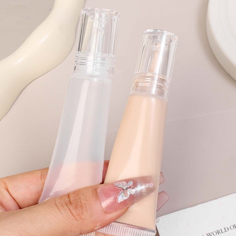 5 Chai có thể đổ lại có nắp - Nhựa, Trong suốt, Di động - Chai nhỏ giọt rỗng - Hộp đựng mẫu mỹ phẩm - Chai đựng kem nền - Phụ kiện du lịch