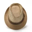 Mũ Fedora ống hút MERIGGIARE, Mũ chống nắng bằng rơm Trilby, Mũ hoa ngắn vành thoáng khí mùa hè