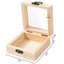 GUSTAVA 1 / 3 Hộp Gỗ Gói, Màu Sắc Tự Nhiên 3.5 '' X 3.5 '' X 1.8 '' Hộp Gỗ Lưu Trữ Trực Quan, Hộp Bảo Quản Gia Đình Bằng Gỗ / Thủy Tinh Có Thể Phục Vụ Văn Phòng