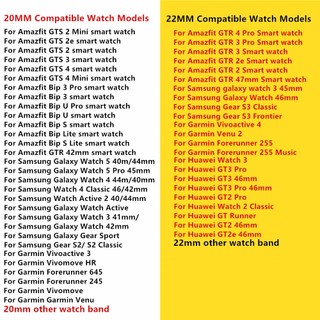 Dây đeo đồng hồ vòng Nylon 22mm 20mm cho Samsung Galaxy watch 6 5 Pro / 4 / classic / gear s3 frontier / active Sport Bracelet watch gt2 3 Dây đeo