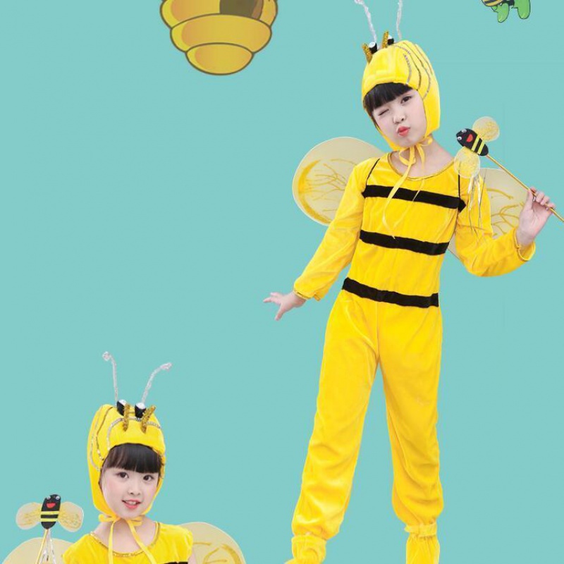 💕Chỗ💕 Quần Áo Trẻ Em Động Vật Múa Trang Phục Quần Áo Cho Bé Gái 3 Đến 14 Tuổi Ong Trang Phục Mới Lạ Halloween Giáng Sinh