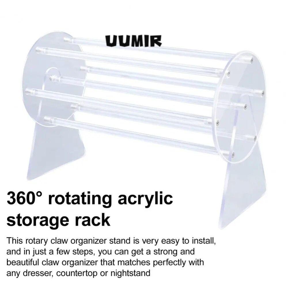 UUMIR Kẹp Giữ Móng Vuốt Bằng acrylic Trong Suốt Xoay 360 Độ Tiện Dụng