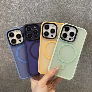 Mờ / matte Ốp Điện Thoại Mặt Nhám Từ Tính Chống Sốc Cho iphone 15 14 13 12 11 pro max ip 13pro ip 14pro