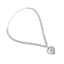 XGB Thời Trang Trái Tim Vòng Cổ Màu Bạc Có Thể Điều Chỉnh Length Neckchain Hoa Mặt Dây Chuyền Vòng Cổ Handmade Trang Sức Accessori