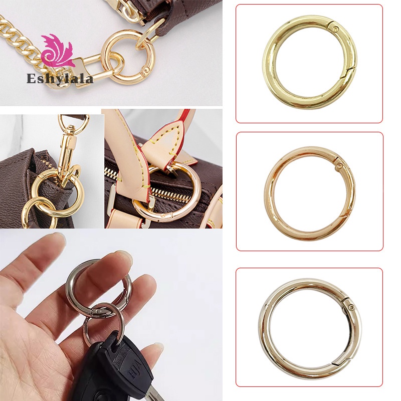 Cổng lò xo O Ring Móc khóa có thể mở được Chìa khóa Túi da Túi xách Dây đai Bộ phận dây đeo Mặt dây chuyền Khóa Snap Clasp Clip Móc kích hoạt [MỚI]