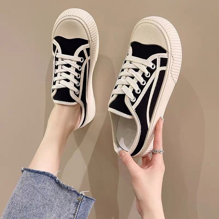 Giày Thể Thao Vải canvas Đế Mềm Hở Ngón Thời Trang Cho Nữ