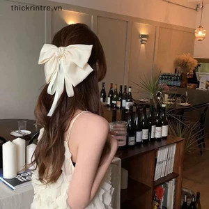 THI 1 Mùa Hè Nơ Lớn Dài Streamer Vịt Hóa Đơn Kẹp Trắng Lớn Nơ Sa Kẹp Tóc Thanh Lịch Và Ngọt Ngào Phụ Kiện Tóc VN