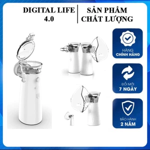 Có PIN sạc - Máy Xông Mũi Họng Khí Dung Đa Năng Cầm Tay Nhỏ Gọn Nebulizer 2in1 Cho Bé Và Người Lớn