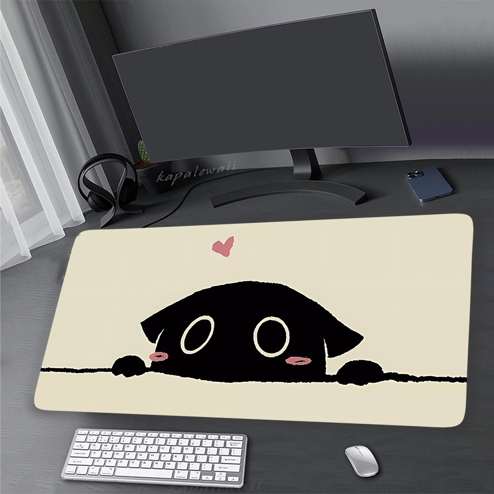 Kawaii Mèo Dễ Thương Miếng Lót Chuột Văn Phòng Tại Nhà Mousepad Bàn Cao Su Thảm Bàn Phím Miếng Lót Chơi Game Thiết Lập Phụ Kiện Chuột Thảm 900x400mm