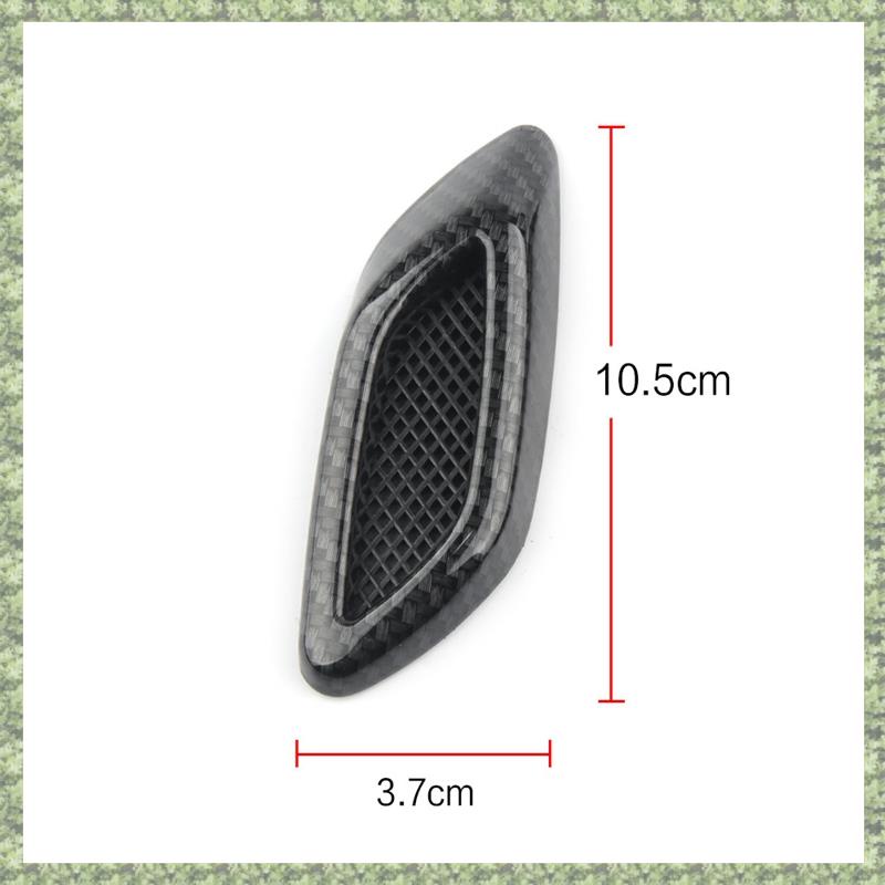 FENDER Set 2 Miếng Dán Trang Trí Lỗ Thông Gió Xe Hơi Bằng Sợi carbon Cao Cấp Ốp