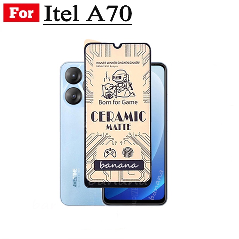 Ốp điện thoại chống sốc 3 trong 1 Itel A70 cho ITEL A 70 A7 0 Phim mờ bằng gốm + Phim ống kính máy ảnh