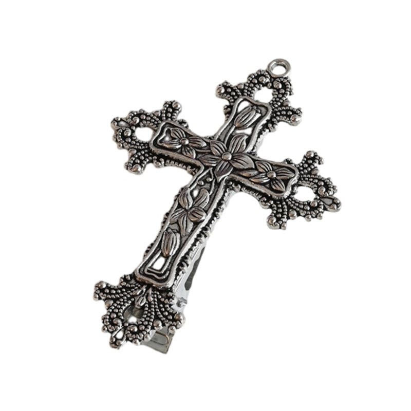 1 Cặp Kẹp Tóc Hình Chữ Thập Phong Cách Gothic Ngọt Ngào Cho Nữ