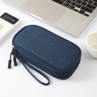 1 Túi Đựng Dây Cáp Dữ Liệu usb / Tai Nghe Màu Hồng / Xám / Đen / Hải Quân Dùng Khi Đi Du Lịch
