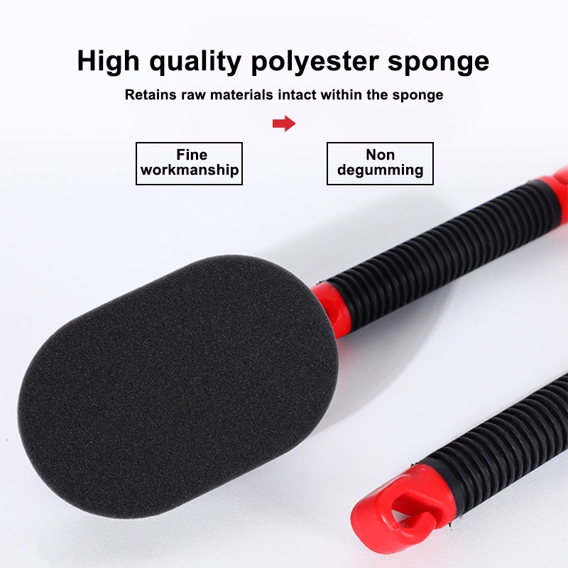 mút đánh bóng xe SEAMETAL 1PC  Bàn Chải Đánh Bóng Bánh Xe Hơi Cán Dài Chống Trượt Tiện Dụng