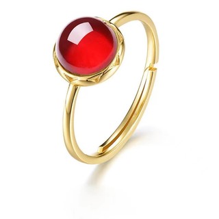 ♥ Nhẫn carnelian Tự Nhiên Có Thể Điều Chỉnh Phong Cách Hoàng Gia Cổ Điển Cho Nữ