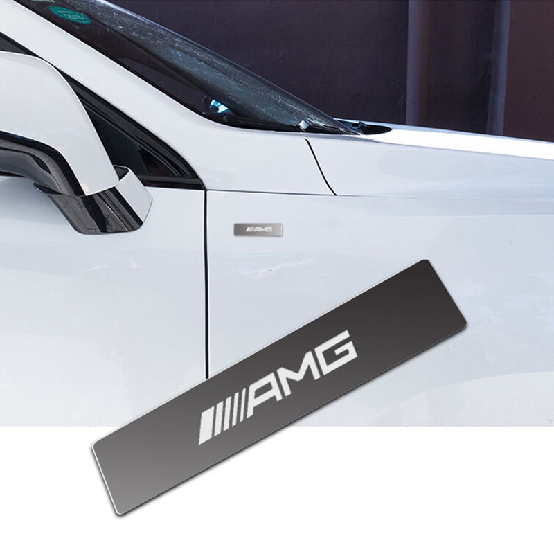 Nhãn dán logo 3D kim loại trang trí gương chiếu hậu xe hơi Mercedes Benz AMG/GLC