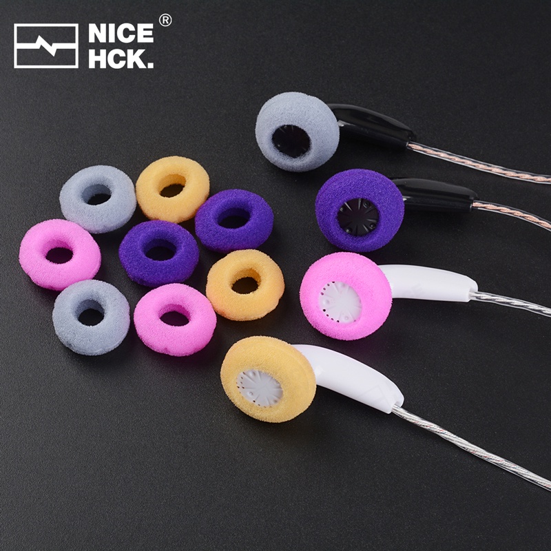 Nicehck Set 12 Đệm Xốp Mềm Bọc Đầu Tai Nghe Thay Thế Hình Bánh donut