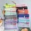 Túi đựng tiền xu nhỏ DWEL, Túi đựng thẻ tín dụng ID xe buýt Nylon hai lớp, Túi đựng tai nghe có dây kéo Ví đựng tiền lưới