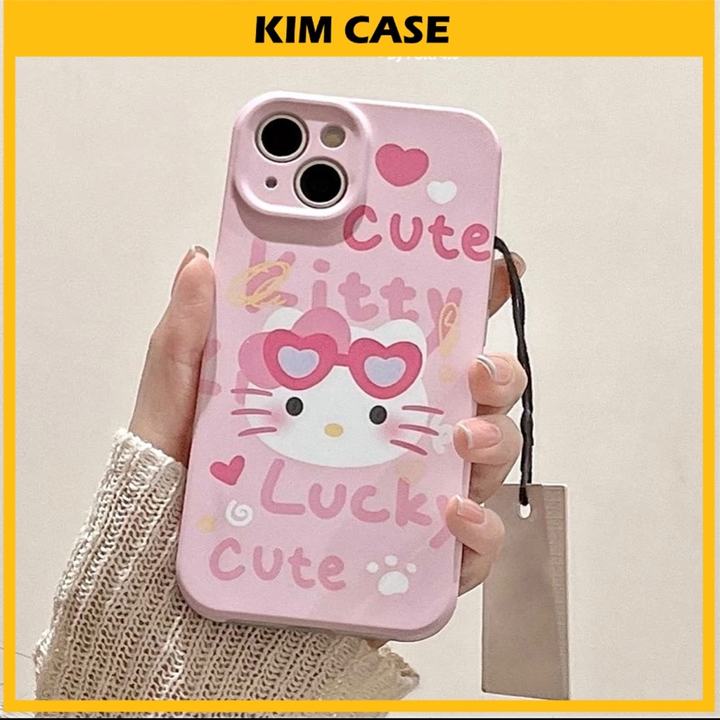Ốp iphone cute Hello kitty hồng ip 15/15pro/15promax/7plus/8/8plus/x/xs ...