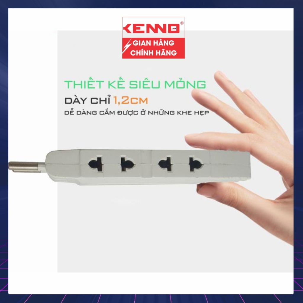 Phích cắm điện thông minh Qled/Kenno đầu nối siêu gọn 1 ra 5 Q5 màu trắng màu đen