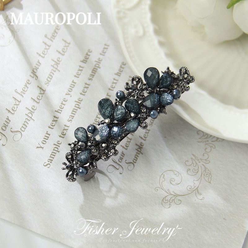 Mauropoli [Sẵn Sàng] Phụ Kiện Tóc Hàn Quốc Mũ Đội Đầu Nơ Kẹp Tóc Kim Cương Giả Đuôi Ngựa Kẹp Đầu Lò Xo