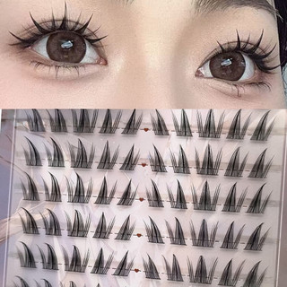 Woman C Curl Eyelash Extension Có thể tái sử dụng Cụm đơn Lông mi giả phân đoạn