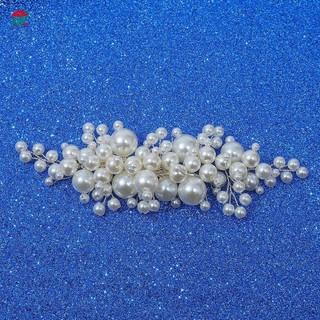 Kẹp tóc ngọc trai thanh lịch Barrettes Mũ hợp kim cầm ổn định có ngọc trai giả