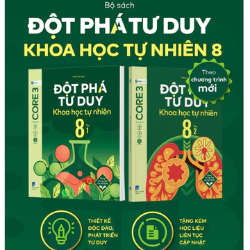 Sách - COMBO Đột phá tư duy Khoa học tự nhiên 8 Tập1 2 - Dùng chung cho các bộ SGK chương trình mới [Nhà sách Việt Nam]