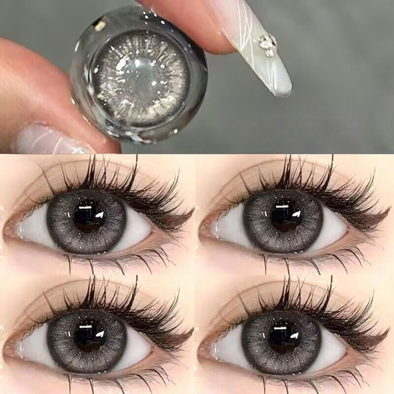 [Tặng hộp + 2 chiếc] 0.00~-6.00 Kính áp tròng màu Hàn Quốc Kính áp tròng cận thị thời trang 14.0mm/14.2mm/14.5mm Có thể sử dụng trong 1 năm 14
