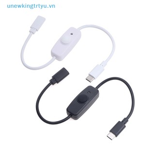 Unewtyu USB Type C Có Nút Nguồn Bật / TẮT Cáp Nối Dài Sạc 30CM Cáp Nối Dài Type-C Đa Năng VN