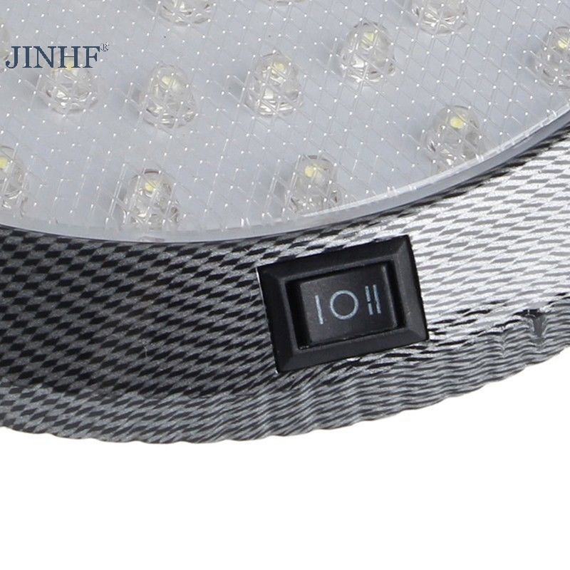 Jimf Đèn led 46 Bóng Ánh Sáng Trắng Gắn Trần Xe Hơi Trang Trí Nội Thất Trong Nhà Bán Chạy