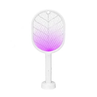 [free Base + Cáp Sạc] Vợt Muỗi Điện Hai Chức Năng Chống Sốc Có Thể Sạc Lại Bằng Cổng usb Dùng Trong Nhà