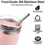 NORDICLIFE 1 Ống Hút Inox, Ống Hút Cốc 8mm Bạc 6mm, Ống Hút Thay Thế Uống Thẳng Có Thể Tái Sử Dụng Cho 30oz 40oz Tyeso Cup