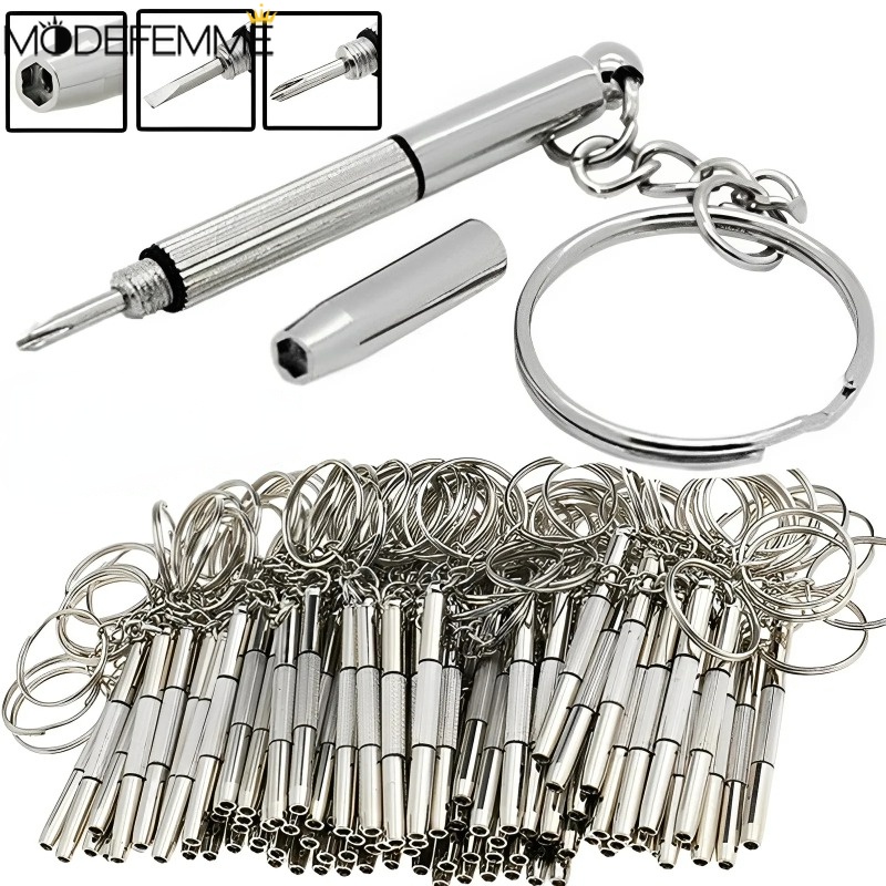 Tuốc Nơ Vít mini 3 Trong 1 Sửa Kính Mắt / Móc Khóa / Tua Vít Kéo Cắt / Sửa Chữa Đồng Hồ